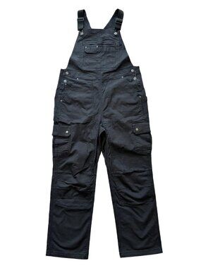 NEW DULUTH TRADING DuluthFlex Fire Hose Bib Overalls in Black SZ L x 31